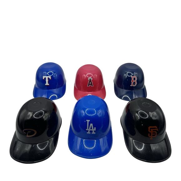 Rawlings MLB Mini Helmet Lot of 9 Food Safe Sundae Cups Baseball Collector - Picture 1 of 3
